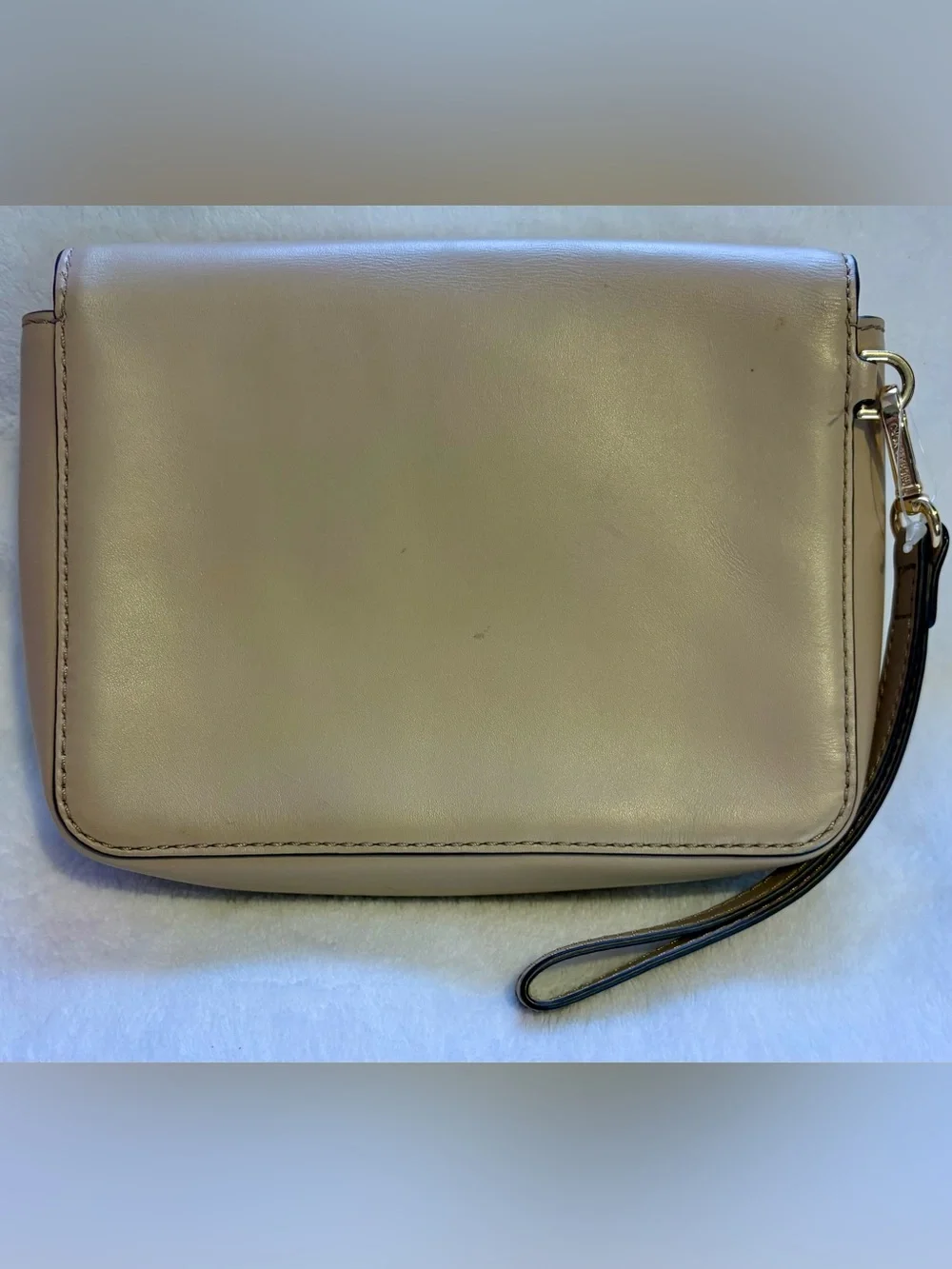 Michael Kors Madelyn Leather Wristlet with Gold-Tone Lock
